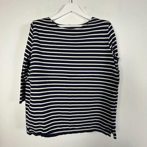 Nursing Queen Womens Navy Striped Nursing Top XL 3/4 Sleeve with Hidden Zipper - Picture 1 of 11
